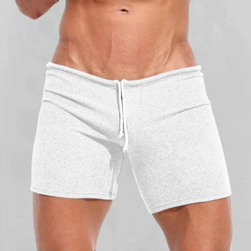Summer Men's Casual Breathable Drawstring Shorts Solid-color Swimwear for Running Sports Surfing Beach And Vacation