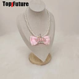 Subculture Spice Y2K Harajuku Gothic Mars Gal Women Gorgeous Crown Pearl Party Lolita Cosplay Punk Necklace Girl Collar