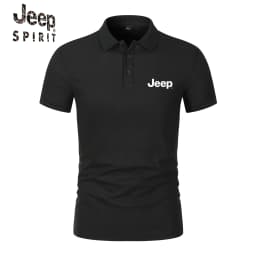 Jeep Summer Polo Shirt T-Shirt - Summer Casual Short-Sleeved Breathable Golf Sport Shirt - Fashion Streetwear