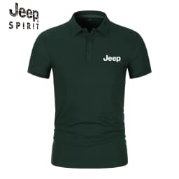Jeep Summer Polo Shirt T-Shirt - Summer Casual Short-Sleeved Breathable Golf Sport Shirt - Fashion Streetwear