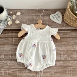 Baby Girl Clothing New Summer Newborn Baby Girl Romper Embroidered Flowers Cotton Toddler Baby Girls Jumpsuit 1-18M