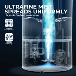 Air Humidifier with Low Water Protection, 4L Large Capacity Ultrasonic Humidifier