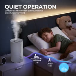 Air Humidifier with Low Water Protection, 4L Large Capacity Ultrasonic Humidifier