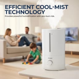 Air Humidifier with Low Water Protection, 4L Large Capacity Ultrasonic Humidifier