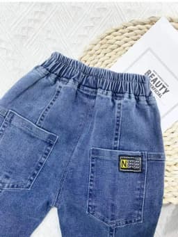 Spring Summer Kids Jeans Baby Boys Girls Jeans Casual Solid Denim Boys Harem Pants 1-7 Year Toddler Kids Casual Denim Trouser