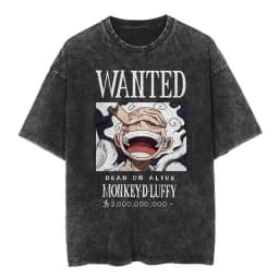 2026 Anime ONE PIECE Anime Nika Luffy Printed T-shirt Men's and Women's Washed T-shirt High Quality Vintage Cotton T-shirt Tops