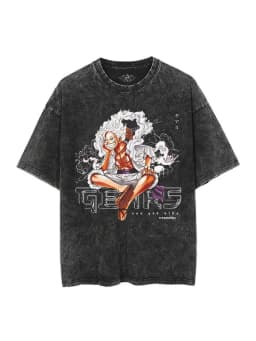 2026 Anime ONE PIECE Anime Nika Luffy Printed T-shirt Men's and Women's Washed T-shirt High Quality Vintage Cotton T-shirt Tops