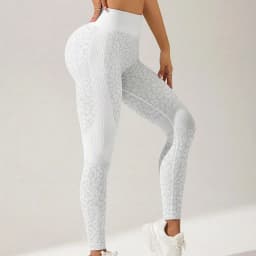 Women Leopard Print Leggings Seamless Knited Yoga Pants High Elastic Sexy Hip Liftting Workout Running Fitness Pants