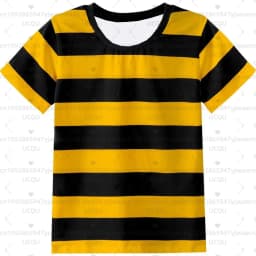 Girl's T-Shirt Rainbow Stripe Summer Casual Short Sleeve Tees Round Neck Kids Top Outdoor Adult Children's Clothing T-shirt