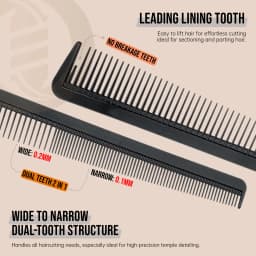 2Pc New Pro Barber Haircut Combs Set For Men Spinning Dual-Sided Wide Fine Tooth Combs Anti-static Taper Comb Styling Tools