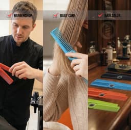 2Pc New Pro Barber Haircut Combs Set For Men Spinning Dual-Sided Wide Fine Tooth Combs Anti-static Taper Comb Styling Tools