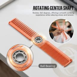 2Pc New Pro Barber Haircut Combs Set For Men Spinning Dual-Sided Wide Fine Tooth Combs Anti-static Taper Comb Styling Tools