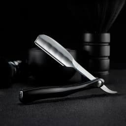 Japanese Manual Folding Hair Razor Holder Stainless Steel Shaving Eyebrow Knife for Feather Blade Hairdressing Tool