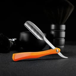 Japanese Manual Folding Hair Razor Holder Stainless Steel Shaving Eyebrow Knife for Feather Blade Hairdressing Tool