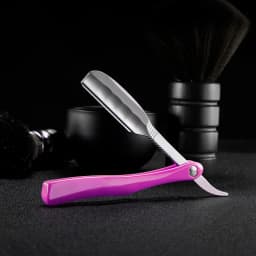 Japanese Manual Folding Hair Razor Holder Stainless Steel Shaving Eyebrow Knife for Feather Blade Hairdressing Tool