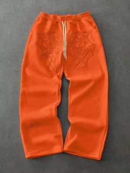 2026 New Trend Men's Loose Pants Pink Heart Spider Web Breathable Quick Drying Hip Hop Street Fashion Trousers for Daily Wear
