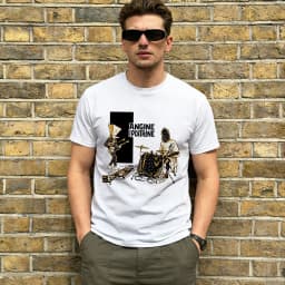 Angine De Poitrine T-Shirt for Men Rock Funny 100% Cotton Tee Shirt Round Neck Short Sleeve T Shirt Original Clothing