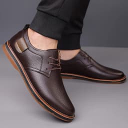 Men's Solid-Color Striped Business Formal Shoe Fashionable And Comfortable Oxford Shoe New Autumn Winter Casual Dress Party Shoe