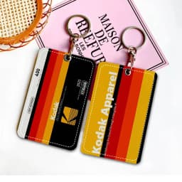 K-Kodak Camera Brand Badge Holder Keychain For Bank Business Work Card Holder Student Card Protective Case Bus Card