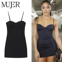 MUJER Black Corset Mini Dress Women Sexy Backless Slip Dress Woman Summer Night Short Dresses for Women Straps Evening Dresses