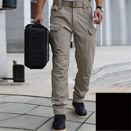Black Cargo Plus Size Men's Elastic Tactical Pants Camping Hiking Fishing Trekking Climbing Outdoor Trousers Quick Dry Sports