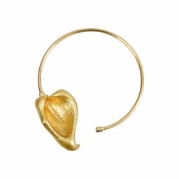Simple Bohemian 3D Flower Metal Choker Leaf Gold Flower Necklace Adjustable Personalized Geometric Circular Collar Women