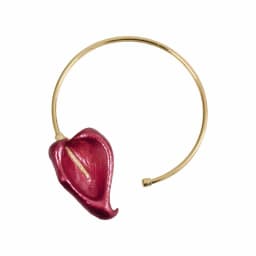 Simple Bohemian 3D Flower Metal Choker Leaf Gold Flower Necklace Adjustable Personalized Geometric Circular Collar Women