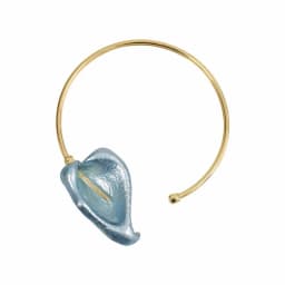 Simple Bohemian 3D Flower Metal Choker Leaf Gold Flower Necklace Adjustable Personalized Geometric Circular Collar Women