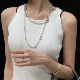 Trendy Multi-Wear Silver Chain Necklace for Women Versatile Waist Belt, Bag Strap and Layered Choker Jewelry