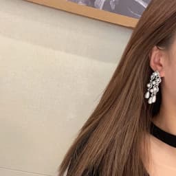 Retro water droplet pearl tassel earrings for women hollow out bridal dress diamonds Long earring wedding exaggerated jewelry