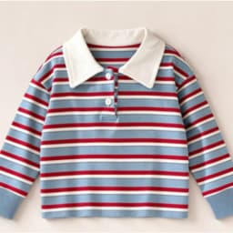 Korean thin striped sweatshirt for girls in spring and autumn, retro versatile, contrasting loose casual top