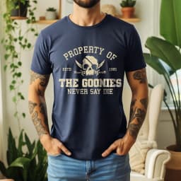 2026 Summer 100% Cotton The Goonies Graphic Oversized Tee Retro Movie Themed Short Sleeve