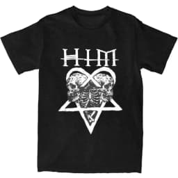 Street Hip Hop Him Band Graphic T-Shirt Goth Star Girl Boy Y2k Kawaii Clothes Men Women Anime Emo Short-Sleeved Oversize Y2k Tee