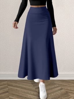 Korean High Waist A-Line Long Skirt Multi-Color Slim Hip-Cover Simple Draping Women's Daily All-Match Dress