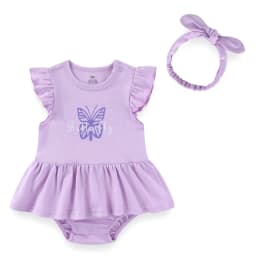 Cartoon Cute Baby Girl Clothing Set Ruffled Sleeveless Bodysuits Heaedband Summer Newborn Clothes 0-24 Months Infant Outfits