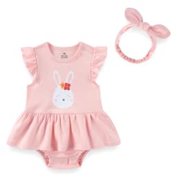 Cartoon Cute Baby Girl Clothing Set Ruffled Sleeveless Bodysuits Heaedband Summer Newborn Clothes 0-24 Months Infant Outfits