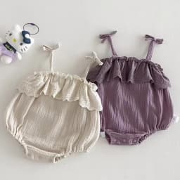 Summer Baby Girl Lace Sling Bodice Baby Girl Hollow Ruffled Princess Sling Bodice