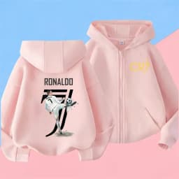 7 Ronaldo Sweatshirts for Baby CR7 Children Top Football Star Back to School Zipper Hoodie Children's Boy's Clothing Messi Boys.