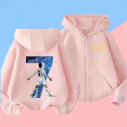 7 Ronaldo Sweatshirts for Baby CR7 Children Top Football Star Back to School Zipper Hoodie Children's Boy's Clothing Messi Boys.