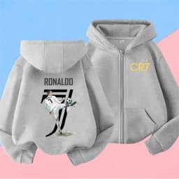 7 Ronaldo Sweatshirts for Baby CR7 Children Top Football Star Back to School Zipper Hoodie Children's Boy's Clothing Messi Boys.