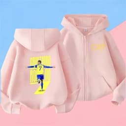 7 Ronaldo Sweatshirts for Baby CR7 Children Top Football Star Back to School Zipper Hoodie Children's Boy's Clothing Messi Boys.