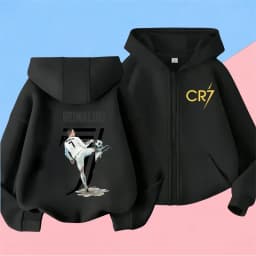 7 Ronaldo Sweatshirts for Baby CR7 Children Top Football Star Back to School Zipper Hoodie Children's Boy's Clothing Messi Boys.