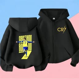 7 Ronaldo Sweatshirts for Baby CR7 Children Top Football Star Back to School Zipper Hoodie Children's Boy's Clothing Messi Boys.
