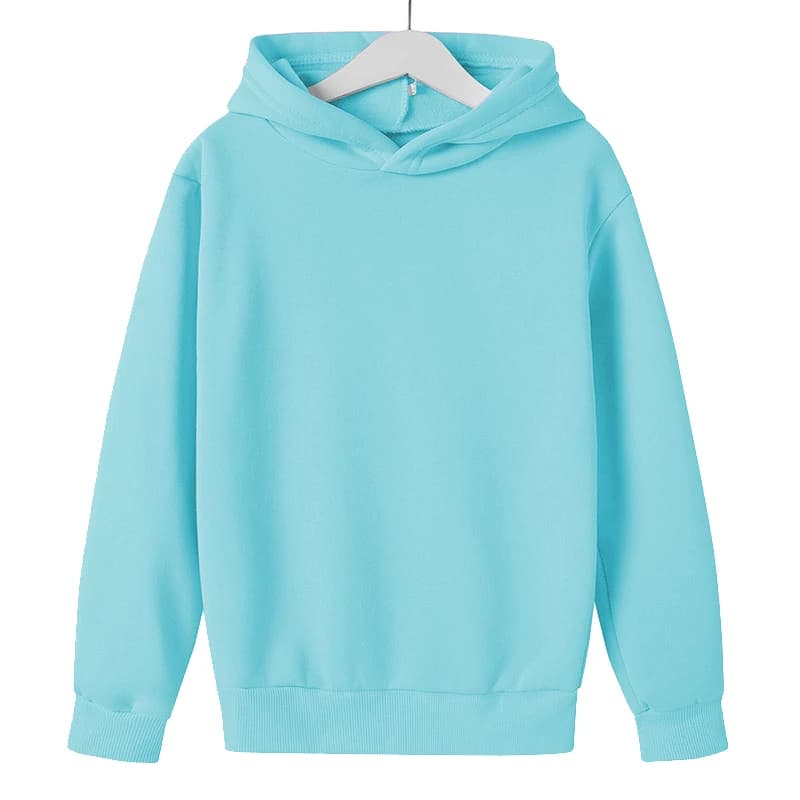 Children Clothing Solid Color Hoodie Boys Girls Tops Toddler 3-12 Year Sweatshirr Black White Ash Red Blue Spring Autumn Coat.