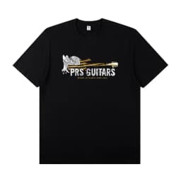 PRS Electric Guitar Peripheral Pattern Round Neck Rock T-shirt Short Sleeve Band Lead Singer Guitarist Practice T-shirt