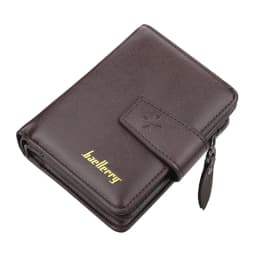 Baellerry Luxury Men's Wallet Vintage PU Leather Zipper Card Holder Male Purse Business Coin Holder
