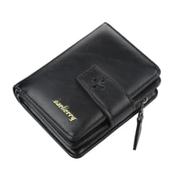 Baellerry Luxury Men's Wallet Vintage PU Leather Zipper Card Holder Male Purse Business Coin Holder