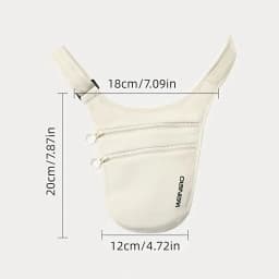 New Anti-Theft Travel Sport Waist Bag with Breathable Large Capacity Ultra-Thin Waterproof Concealed Belt Bag Chest Bag