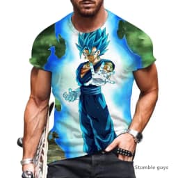 Summer Men's All Match Gym Goku Tops Dragon Ball T-shirt Kakarot Vegeta Super Saiyan Tshirt