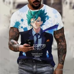 Summer Men's All Match Gym Goku Tops Dragon Ball T-shirt Kakarot Vegeta Super Saiyan Tshirt